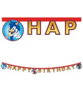 Decorata Party Happy Födelsedag Banner - Sonic Speed
