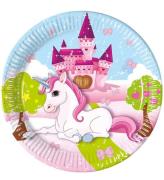 Decorata Party Kartongtallrikar - 8-pack - 23 cm - Unicorn