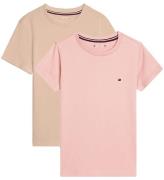 Tommy Hilfiger T-shirts - 2-pack - Soft Rose/Balanserad Beige