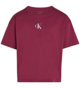 Calvin Klein T-shirt - Ck Logo Boxy - Rich Cherry