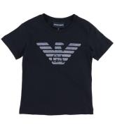 Emporio Armani T-shirt - Svart m. Logo/Glitter