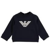 Emporio Armani Sweatshirt - MarinblÃ¥ m. Logo