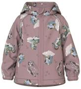 Name It Softshelljacka m. Fleece - NmfAfla08 - Purple Dove m. En