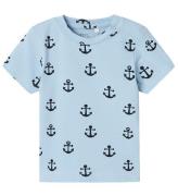 Name It T-shirt - NbmVroels - Chambray Blue m. Anchors