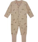 Hust and Claire Onesie - Ull/Bambu - Manu - Biscuit Melange M