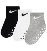 Nike Strumpor - 3-pack - Halkfri - Svart/Vit/GrÃ¥