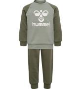 Hummel Sweatset - HmlHumming Crewsuit - Dusty Olive