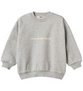 Wheat Sweatshirt - Hej - Grey Melange