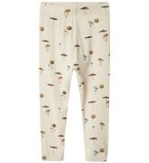 Name It Leggings - NmfNatasja - Peyote Melange m. Svampar