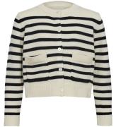 Sofie Schnoor Cardigan - Stickad - Off White m. RÃ¤nder