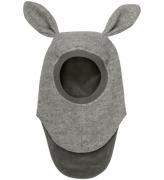 Huttelihut Balaclava - Ull - Dubbel - Medium+ Grey Melange m. Ã?r