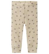 Name It Leggings - Ull - NbfWang - Pure Cashmere m. HjÃ¤rtan