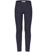 Name It Leggings - Svett - NkfDavina - Dark Sapphire/Hearts