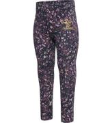 Hummel Leggings - hmlFloa - Ombra Blue/Lila m. Blommor