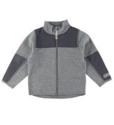 Voksi Cardigan - Fleece - Ull - MelanGrey