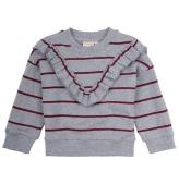 Petit Piao Sweatshirt - Light Grey Melange Stripe