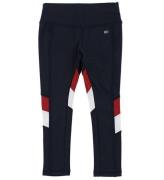 Tommy Hilfiger Leggings - MarinblÃ¥ m. RÃ¶d/Vit