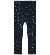 Name It Leggings - Rib - NmnDab - Dark Sapphire m. Julpinnar