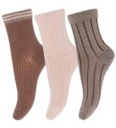 MP Strumpor - Rib - 3-pack - Alba - Multi Mix m. Glitter