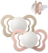 BIBS Couture Glow Nappar - Stl. 2 - 2-pack - Anatomisk - Blush/V