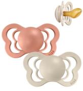 BIBS Couture Nappar - Stl. 2 - 2-pack - Anatomisk - Vanilla/Peac