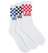 Vans Strumpor - 3-pack - Drop V Classic+ Check Crew - Vit