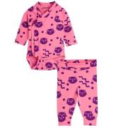 Mini Rodini Babyset - Squiggly Cats - Rosa