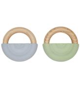 OYOY Bitring - Rainbow Bitring - 2-pack - Dusty Blue/Green