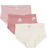 Petit Bateau Hipstertrosor - 3-pack - Rosa/Beige