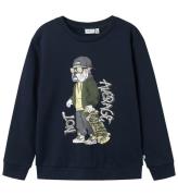 Name It Sweatshirt - NkmTehogo - MarinblÃ¥ Blazer m. Tryck