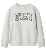 Name It Sweatshirt - NkfTaloy - Light Grey Melange m. Tryck