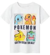 Name It T-shirt - Noos - NkmDazz Pokémon - Bright White m. Tryck