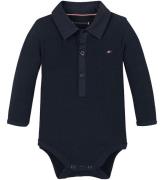 Tommy Hilfiger Polo body L/æ - Rib - Dark Natt Marinblå