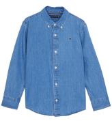 Tommy Hilfiger Skjorta - Denim Chambray - Denim Medium+ Tvätt