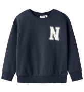 Name It Sweatshirt - NmmTollo - Marinblå Blazer m. Vit