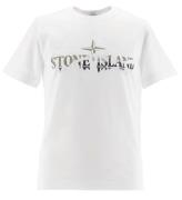 Stone Island T-shirt - Vit m. Tryck