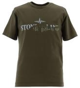 Stone Island T-shirt - Militär Green m. Tryck