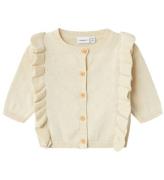 Name It Cardigan - Stickad - NbfSomine - Summer Sand m. Hålmönst