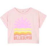 Billieblush T-shirt - Beskuren - Rosa m. Tryck/Paljetter