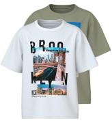 Name It T-shirt - NkmVoto - 2-pack - Te/Bright White