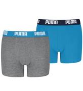 Puma Boxershorts - 2-pack - GrÃ¥melerad/BlÃ¥