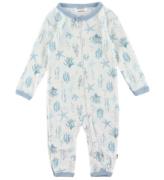 Joha Onesie - Ull - LjusblÃ¥ m. Tryck