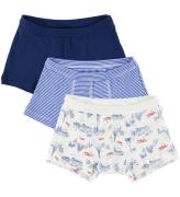 Petit Bateau Boxershorts - 3-pack - BlÃ¥/Vit