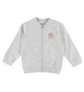 Name It Cardigan - NmmBertillo - Light Grey Melange m. Tryck