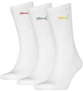 Puma Strumpor - 3-pack - Regular Crew - Vit m. Logotyper