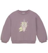 Minymo Sweatshirt - Elderberry m. Tryck