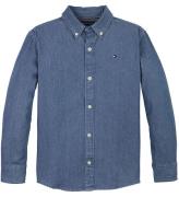 Tommy Hilfiger Skjorta - Denim Chambray - Denim Medium+ TvÃ¤tt