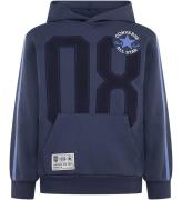 Converse Hoodie - Converse MarinblÃ¥ m. Tryck