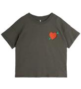 Mini Rodini T-shirt - Pil Heart - MÃ¶rkgrÃ¶n