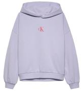 Calvin Klein Hoodie - Flower Tillbaka - Purple Heather